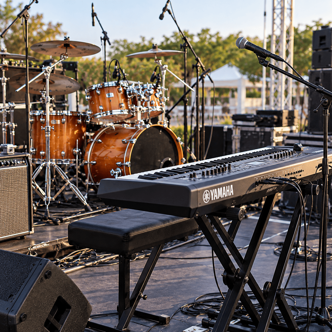Professional keyboard available for event hire